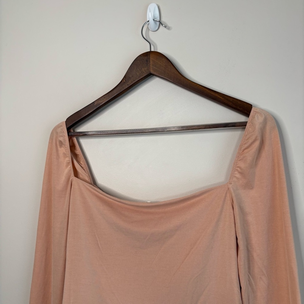 Wilfred Sonnet Blouse Long Sleeve Peachy Beige Large - Picture 6 of 8